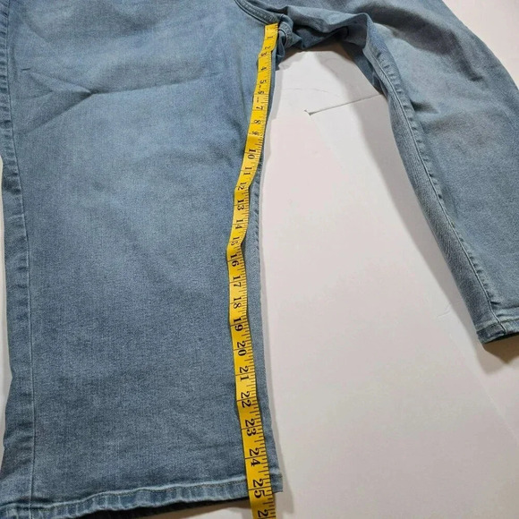 Lane Bryant Womens Plus Size 24 Mid- rise Boyfriend capri Blue Denim Jeans - Picture 6 of 11